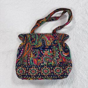 Vera Bradley Bag Tote Navy Red Green Orange